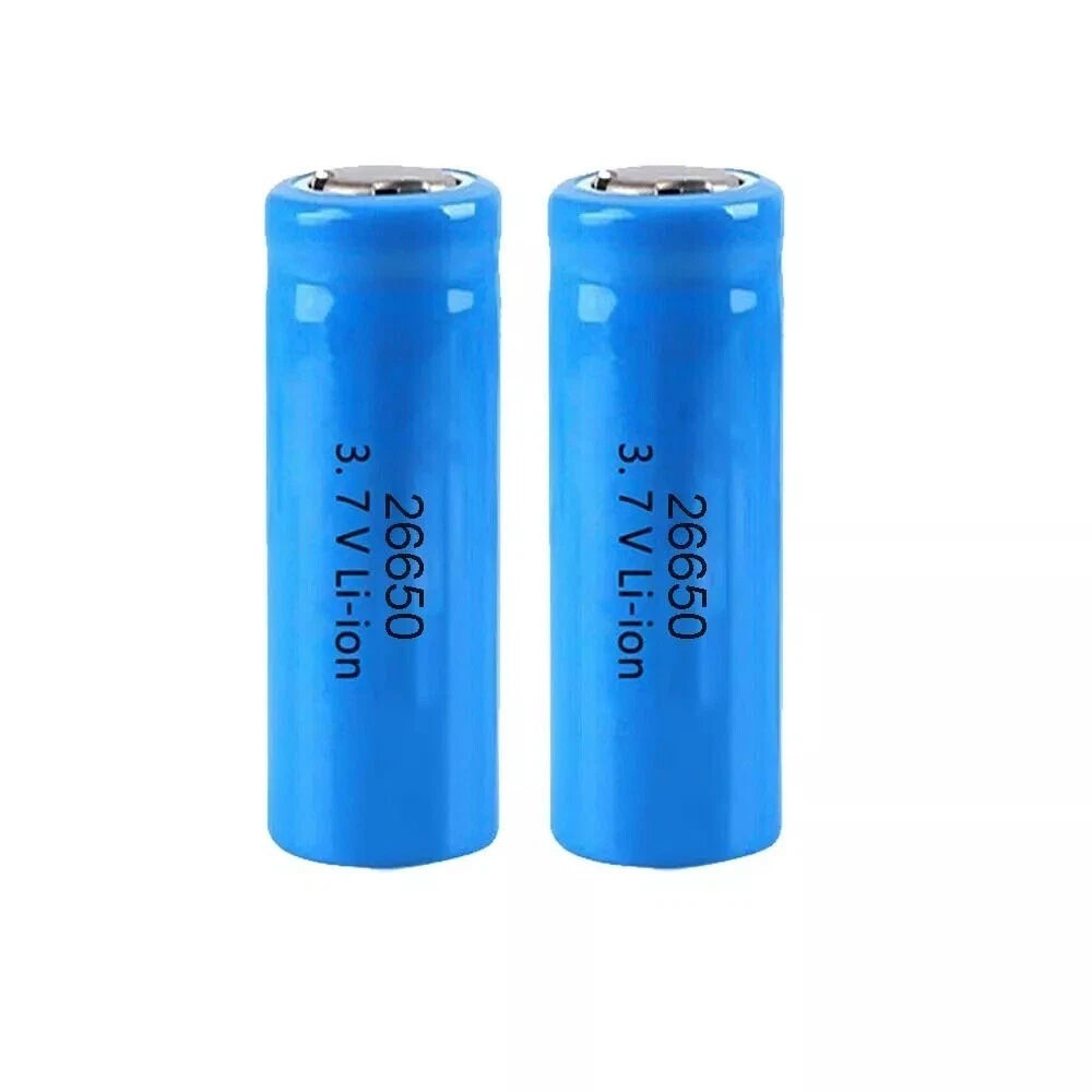 3.7V 26650 Rechargeable Batteries 6800mAh 3.7V 26650 Battery High Capacity Rechargeable Battery for Flashlights, 2 Pack