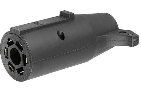 CURT 57260 7-Way RV Blade Vehicle-Side to 6-Way Round Trailer Wiring Adapter, Center Pin Auxiliary Power