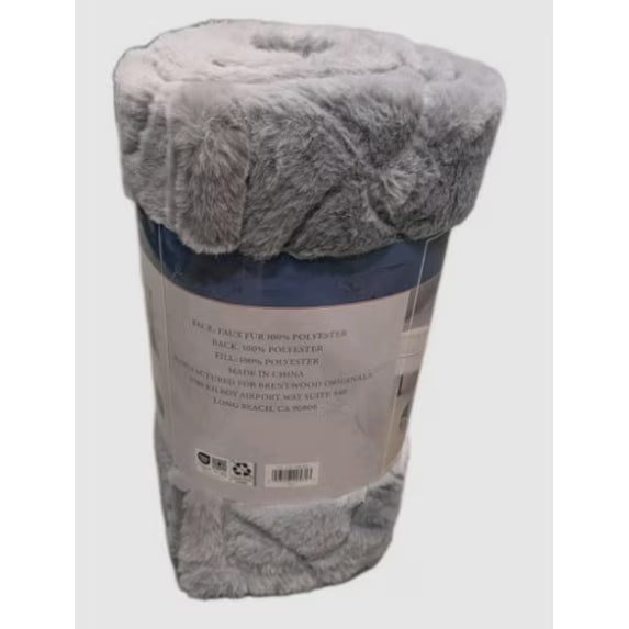 Brentwood Protective Sofa Overlay with Waterproof Backing, Non-Slip Bottom, Machine Washable, 28" x 72", Gray