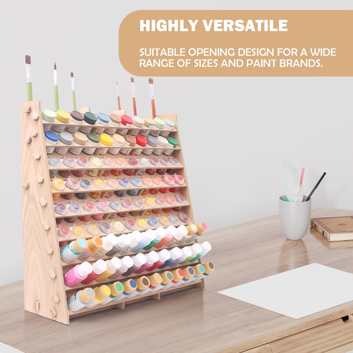ARFETIGO paint and brush organizer use