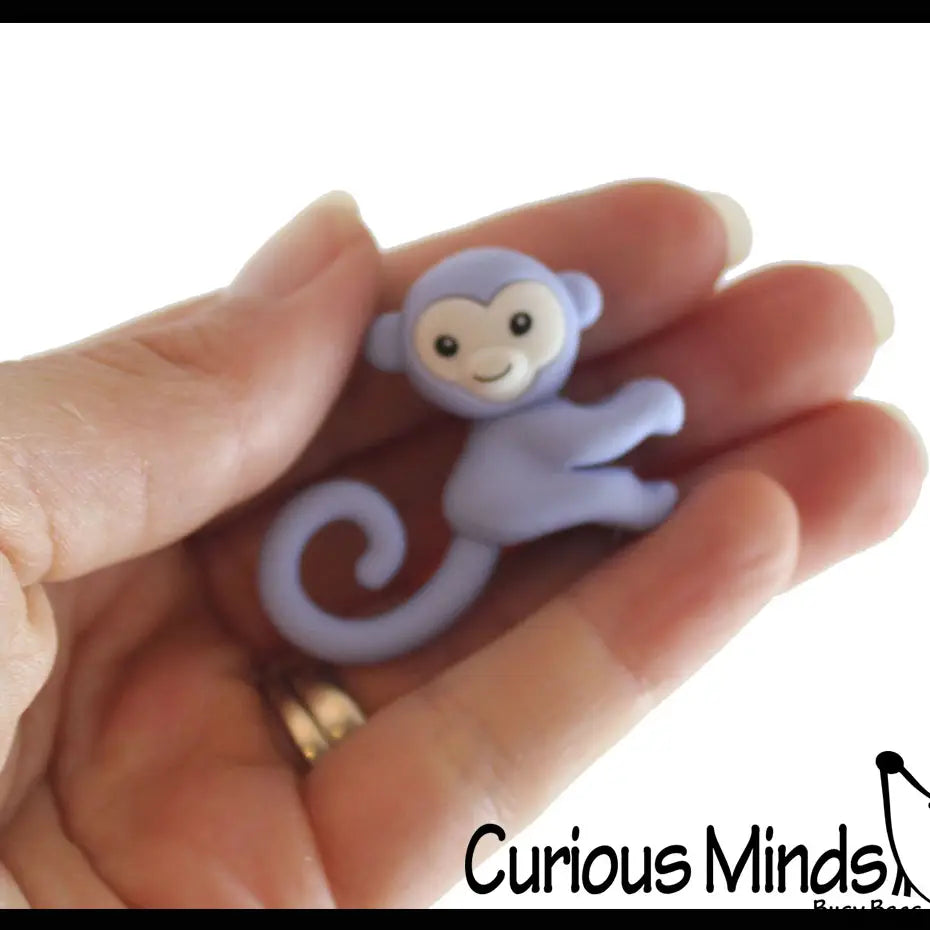 Wholesale 1 Cute Monkey Animal 3D Adorable Erasers - Eraser Pencil Top- Blue