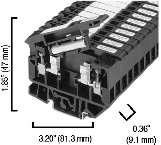 4 square mm Fuse Terminal Block Catalog #: 1492-H5