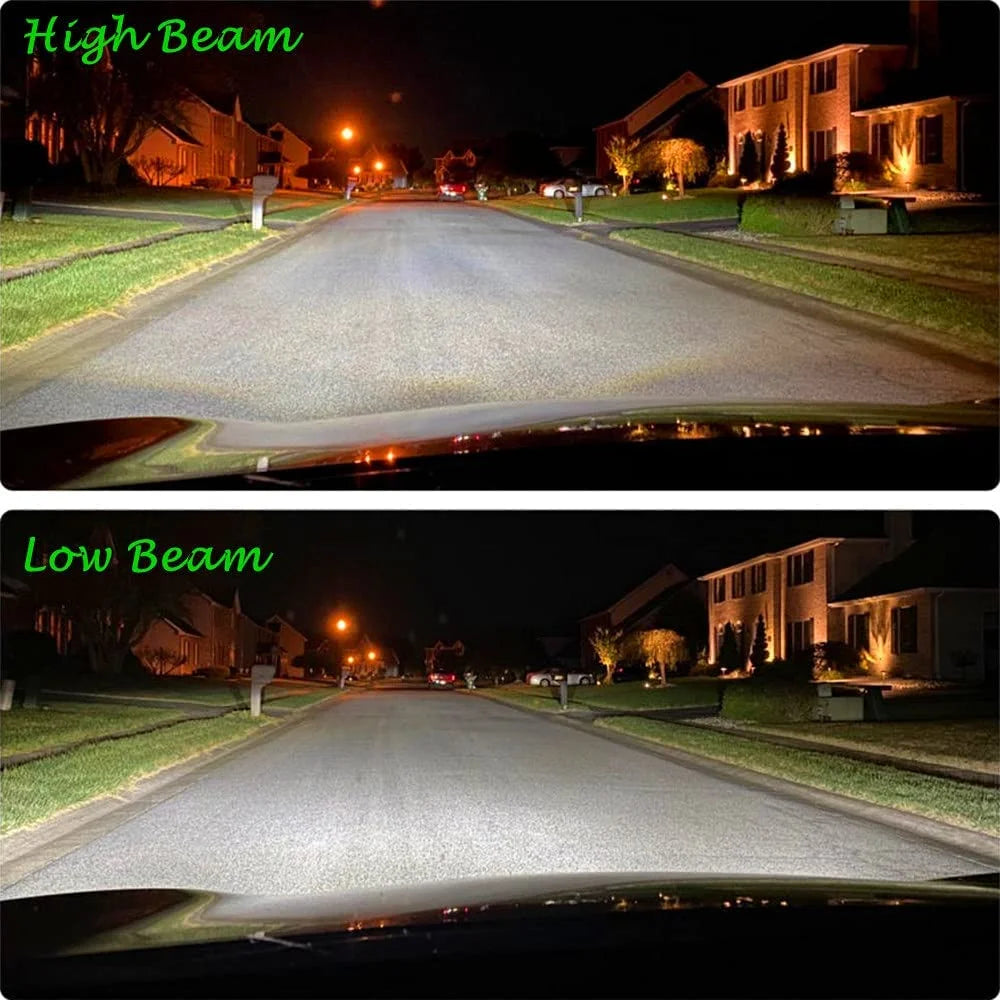 Alla Lighting 10000lm HB5 9007 LED Bulbs Dual High Low Beam Headlights , 6000K Xenon White Extremely Super Bright TS-CR Replacement