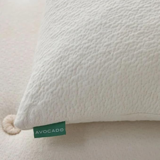 Avocado Organic Pillow Natural Latex Core with Kapok Fiber Fill (Queen (29" x 19"))