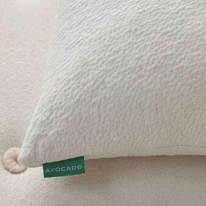 Avocado Organic Pillow Natural Latex Core with Kapok Fiber Fill (Queen (29" x 19"))