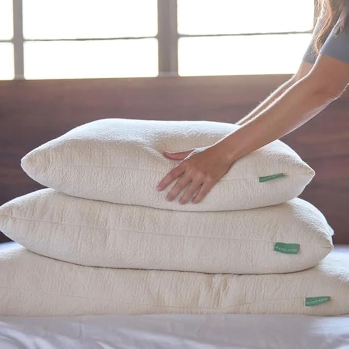 Avocado Organic Pillow Natural Latex Core with Kapok Fiber Fill (Queen (29" x 19"))