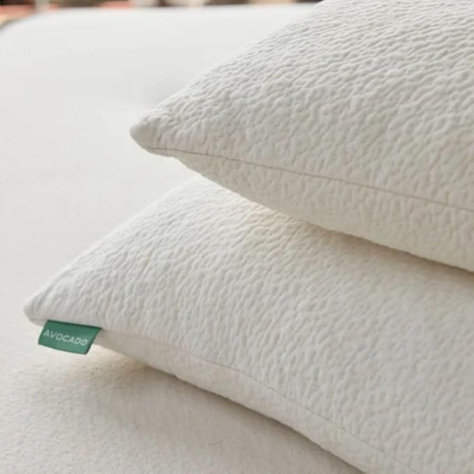 Avocado Organic Pillow Natural Latex Core with Kapok Fiber Fill (Queen (29" x 19"))