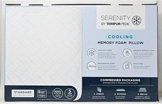 Serenity by tempur-pedics Cooling Memory Foam Pillow