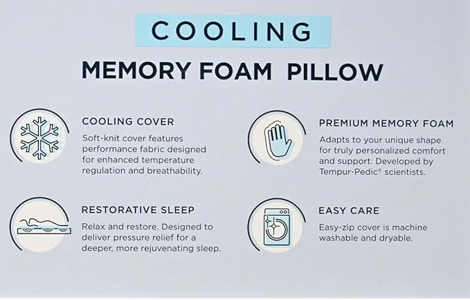 Serenity by tempur-pedics Cooling Memory Foam Pillow