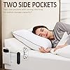 Homemate Queen Size（60"x10"x6"） Bed Wedge Pillow Stopper - Bed Gap Filler(0-8") - Headboard Pillow - Triangle Bloster Pillow Wedge - White