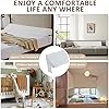 Homemate Queen Size（60"x10"x6"） Bed Wedge Pillow Stopper - Bed Gap Filler(0-8") - Headboard Pillow - Triangle Bloster Pillow Wedge - White