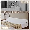 Homemate Queen Size（60"x10"x6"） Bed Wedge Pillow Stopper - Bed Gap Filler(0-8") - Headboard Pillow - Triangle Bloster Pillow Wedge - White