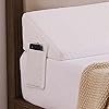 Homemate Queen Size（60"x10"x6"） Bed Wedge Pillow Stopper - Bed Gap Filler(0-8") - Headboard Pillow - Triangle Bloster Pillow Wedge - White