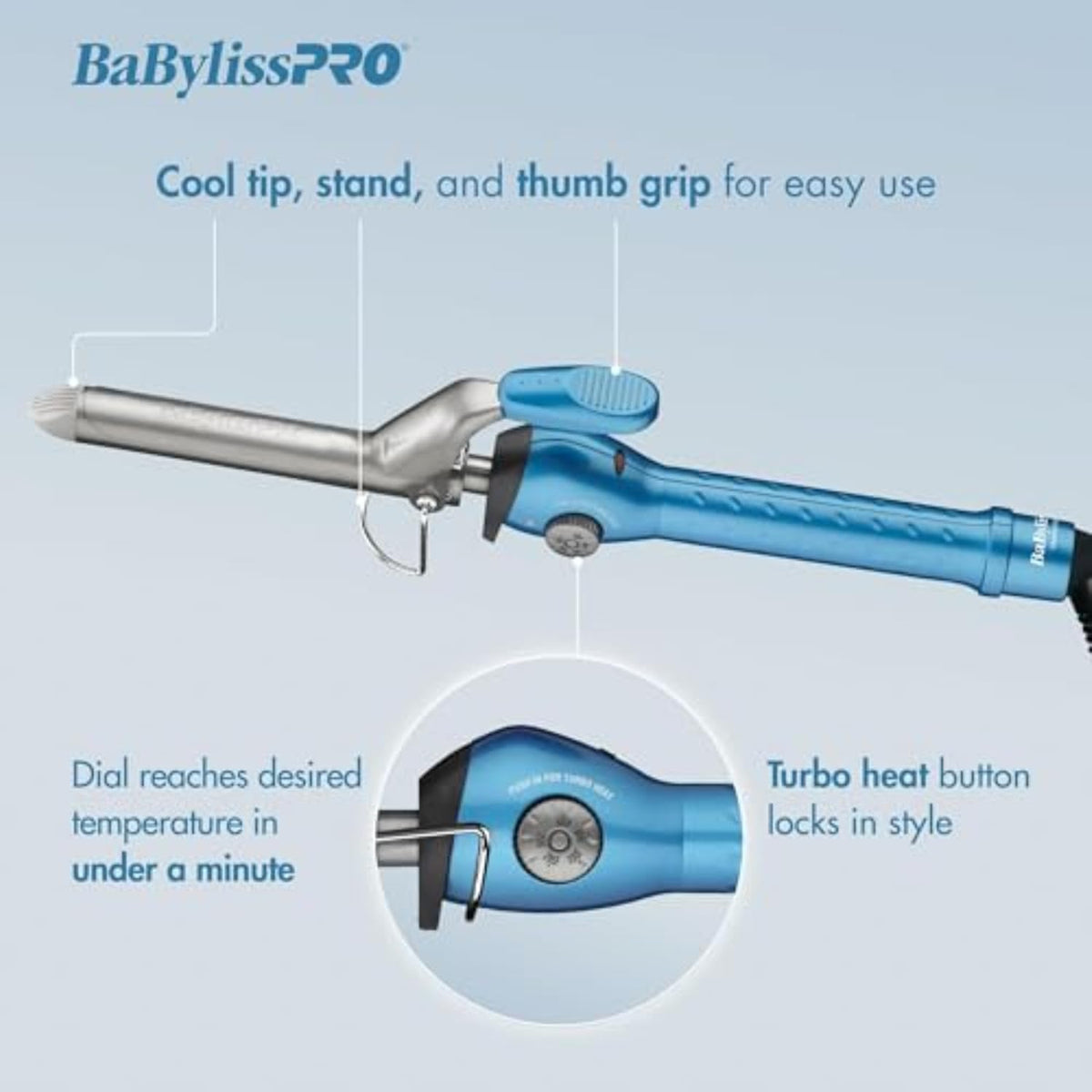 Nano Titanium Spring Curling Iron, Professional Hair Wand, Tool for Stylists, Nano Titanium Technology for Tight Curls or Loose Waves