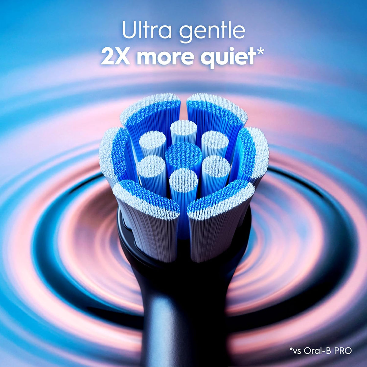 Oral-B Rechargeable Electric Toothbrush, iO3 Limited Deep Clean, 3 Cleaning Modes, Visual Pressure Sensor to Protect Gums, 2 Brush Heads, Travel Case, Black