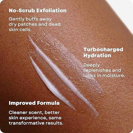 AmLactin Daily Nourish Therapeutic Body Lotion for Dry Skin - No-Scrub Exfoliator and Moisturizer 12% Lactic Acid Lotion, 14.1 oz (Packaging May Vary)