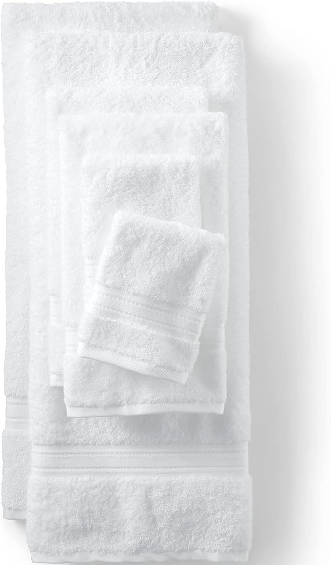 Lands' End Supima Towel White 2 Piece Bath Towel