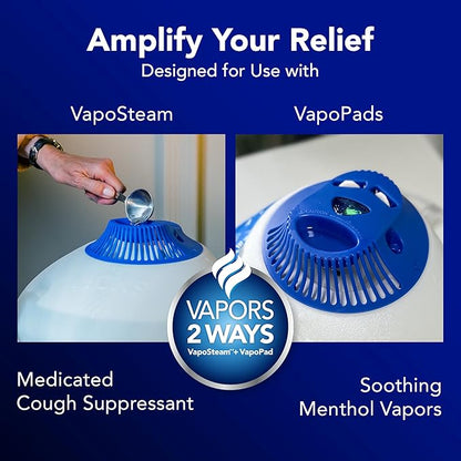 Vicks Warm Steam Vaporizer & Humidifier 1.5 Gallon Tank for Small and Medium Rooms, Night Light, Works with VapoPads and VapoSteam
