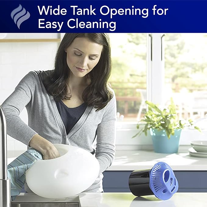 Vicks Warm Steam Vaporizer & Humidifier 1.5 Gallon Tank for Small and Medium Rooms, Night Light, Works with VapoPads and VapoSteam