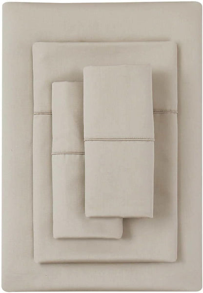 Kirkland Signature 680 Thread Count 6-Piece Sheet Set (Queen, Beige)