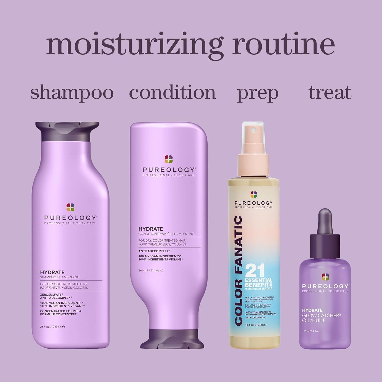 Pureology Hydrate Conditioner - For Dry or Color Treated Hair, Nourishing Conditioner to Restore Moisture and Seal in Hydration, Vegan