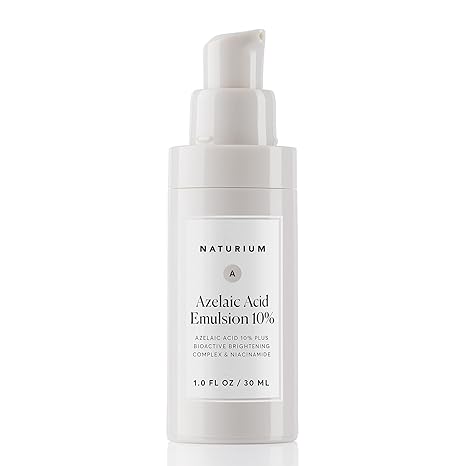 Naturium Azelaic Acid Emulsion 10% Plus Bioactive Complex & Niacinamide, Anti-Aging Skin Care, 1 oz
