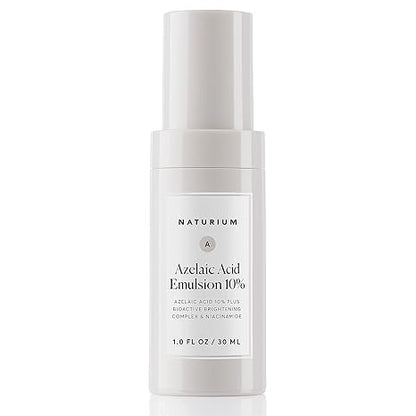 Naturium Azelaic Acid Emulsion 10% Plus Bioactive Complex & Niacinamide, Anti-Aging Skin Care, 1 oz