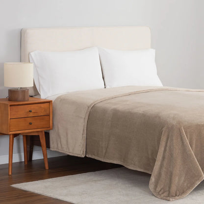 Berkshire Extra Plush Blanket Beige