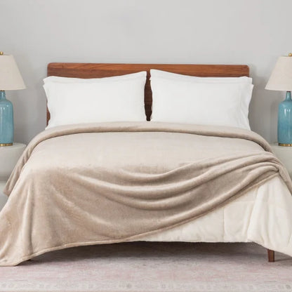 Berkshire Extra Plush Blanket Beige