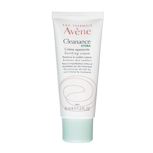 Avène Cleanance HYDRA Soothing Cream, Rich Moisturizer, Adjunctive Care for Drying Acne Treatments, 1.3 Oz