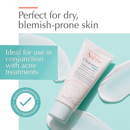Avène Cleanance HYDRA Soothing Cream, Rich Moisturizer, Adjunctive Care for Drying Acne Treatments, 1.3 Oz