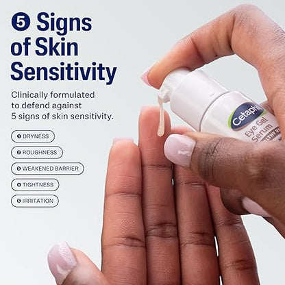 Cetaphil Healthy Renew Hydrating Eye Gel Serum 0.5 Oz, 24Hr Under Eye Cream for Anti Aging, Reduces the Appearance of Dark Circles and Wrinkles, Retinol Alternative Peptide Serum, For Sensitive Skin