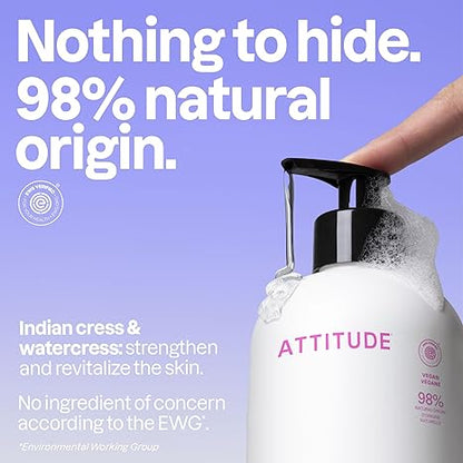 ATTITUDE Liquid Hand Soap, EWG Verified, Plant and Mineral-Based, Vegan Personal Care Products, White Tea Leaves, 16 Fl Oz (Pack of 3)