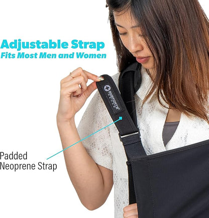 GoSports Arm Sling for Shoulder Injury, Elbow Injury, and Torn Rotator Cuff - Adjustable Shoulder Sling for Men & Women - Left & Right Arm Sling