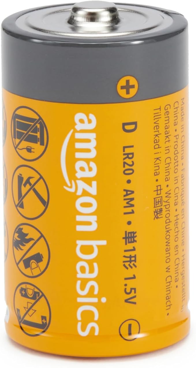 Amazon Basics C Cell Alkaline Long-Lasting All-Purpose Batteries, 1.5 Volt, 5-Year Shelf Life, 24-Pack