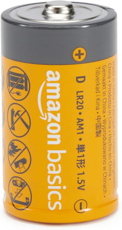 Amazon Basics C Cell Alkaline Long-Lasting All-Purpose Batteries, 1.5 Volt, 5-Year Shelf Life, 24-Pack