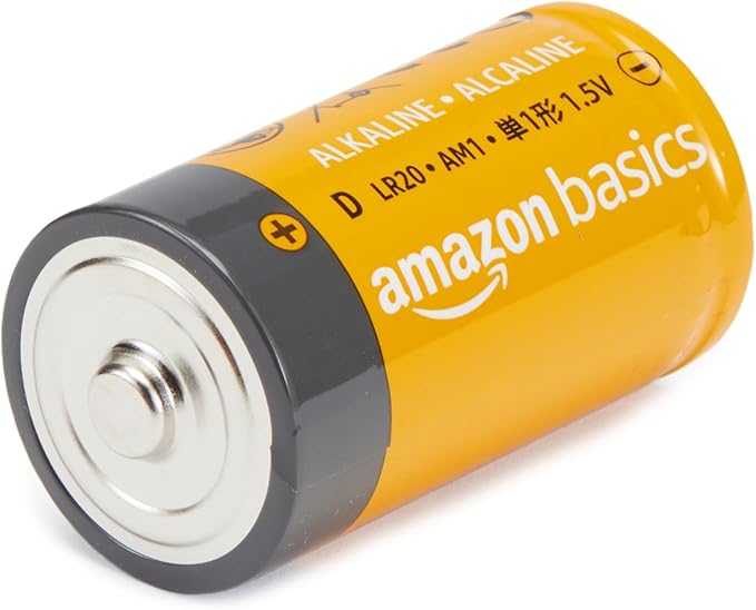 Amazon Basics 12-Pack D Cell Alkaline Batteries, 1.5 Volt, 5-Year Shelf Life, Long-Lasting Power, Reliable for Clocks and Emergency Use
