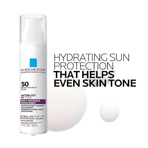 La Roche Posay Anthelios UV Sunscreen SPF 50, Daily Sunscreen for Face in 3 Formulas, UV Tone with Niacinamide, UV Hydra with Hyaluronic Acid, UV Clear with Azelaic Acid, Broad Spectrum Invisible SPF