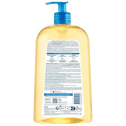 Bioderma Atoderm Shower Oil, Cleansing Oil For Face & Body, Nourishing Cleansing Oil For Dry to Atopic Sensitive Skin For Softer & Smooth Skin For Your Whole Family