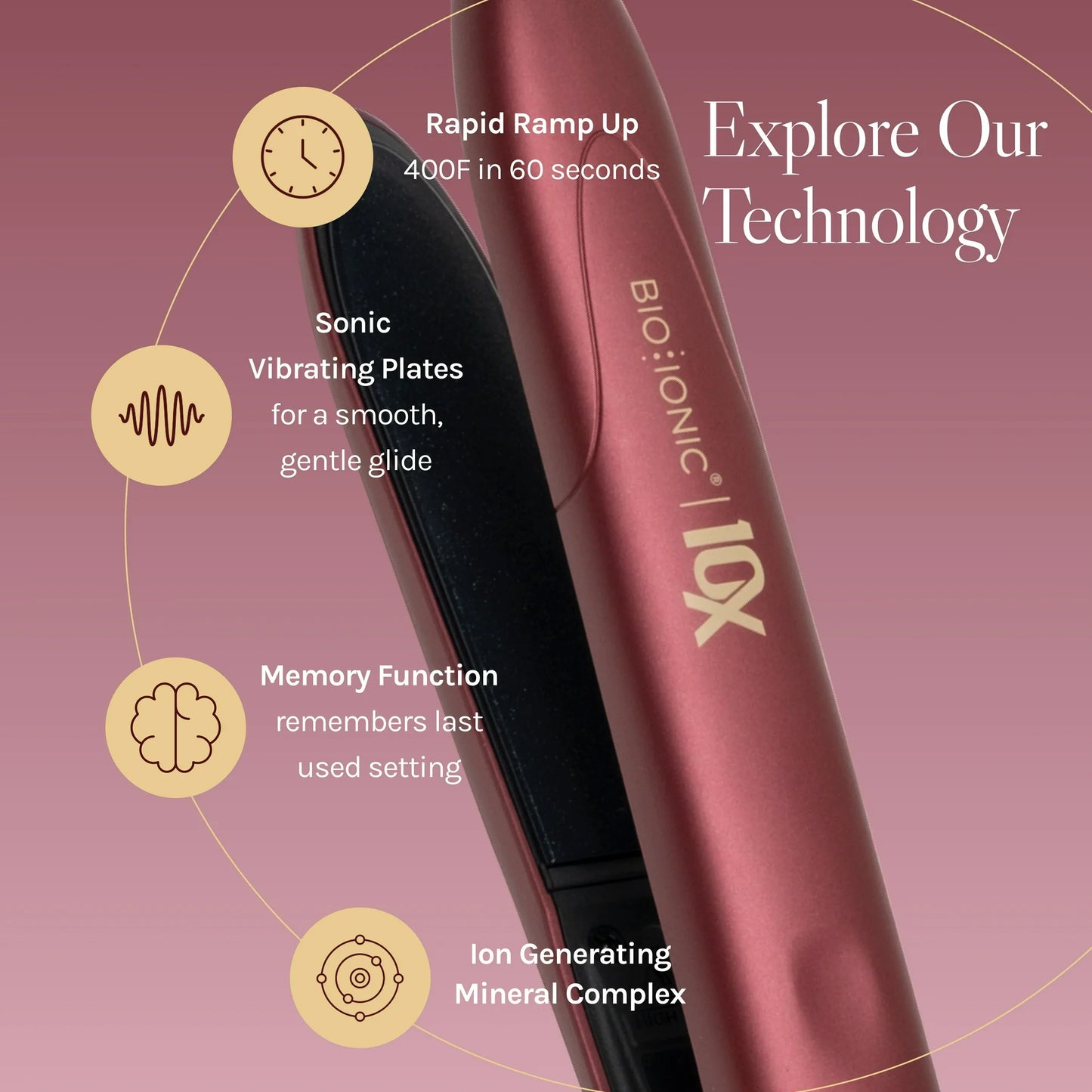 Bio Ionic Velvet Rouge 10X Styler