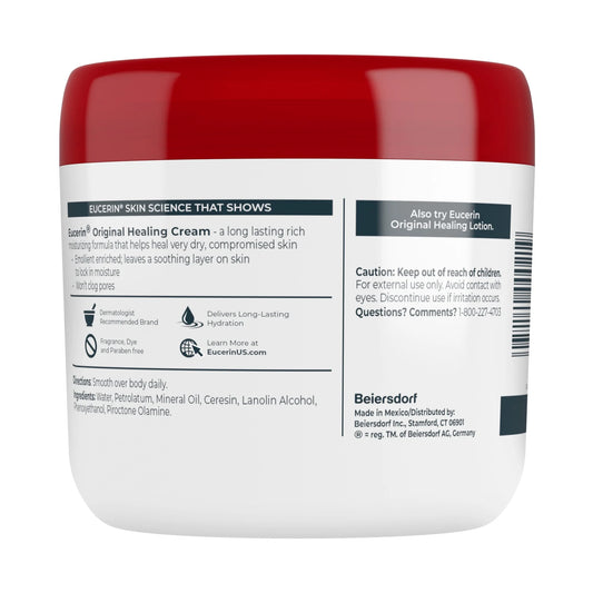Eucerin Original Healing Cream, Dry Skin Body Cream, 16 oz Jar
