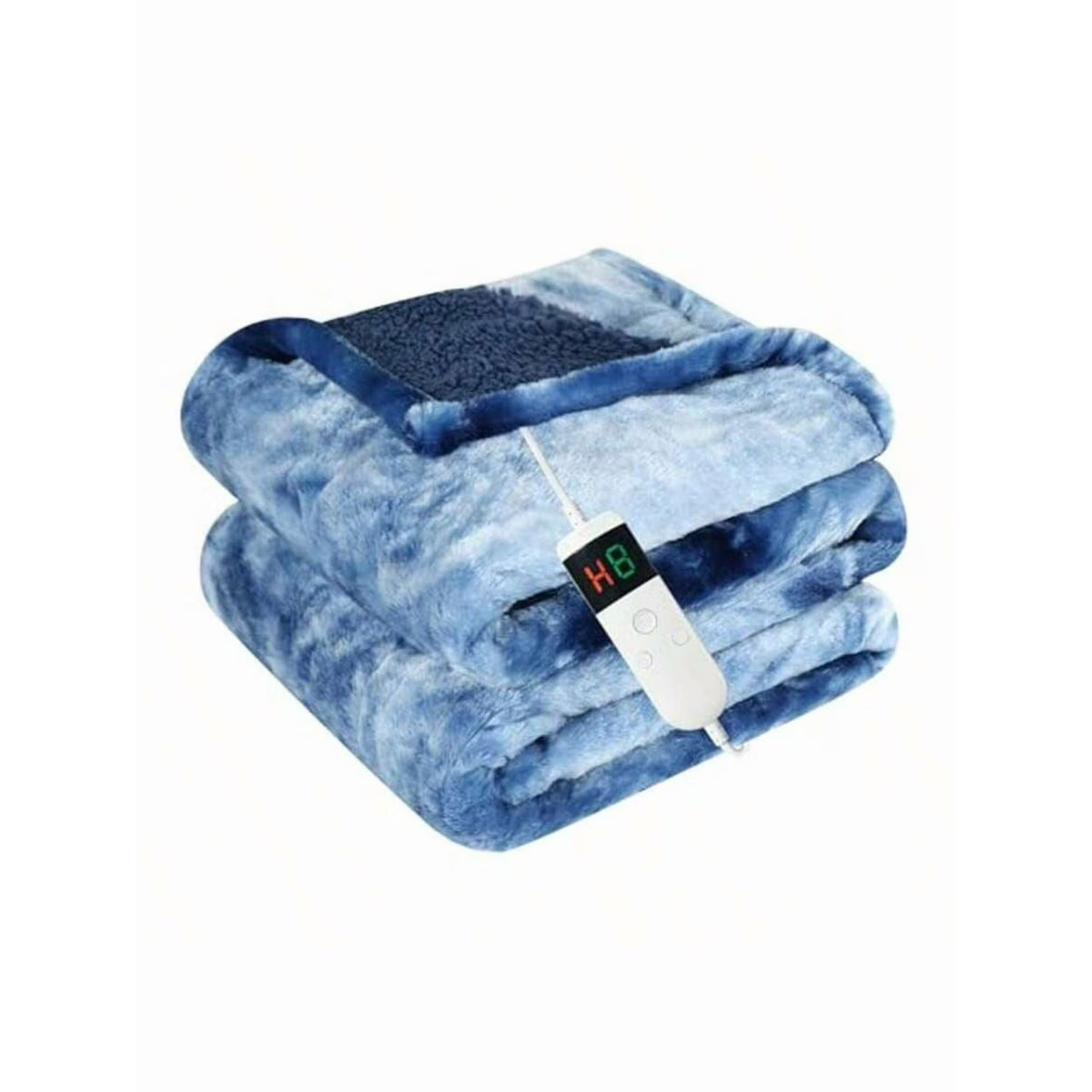 Electric Heated Blanket Faux Fur Heating Blanket 10 Heating Settings, 1-8h Timer & Overheat Protection, Machine Washable, Soft Flannel And Sherpa Full Body Warmth