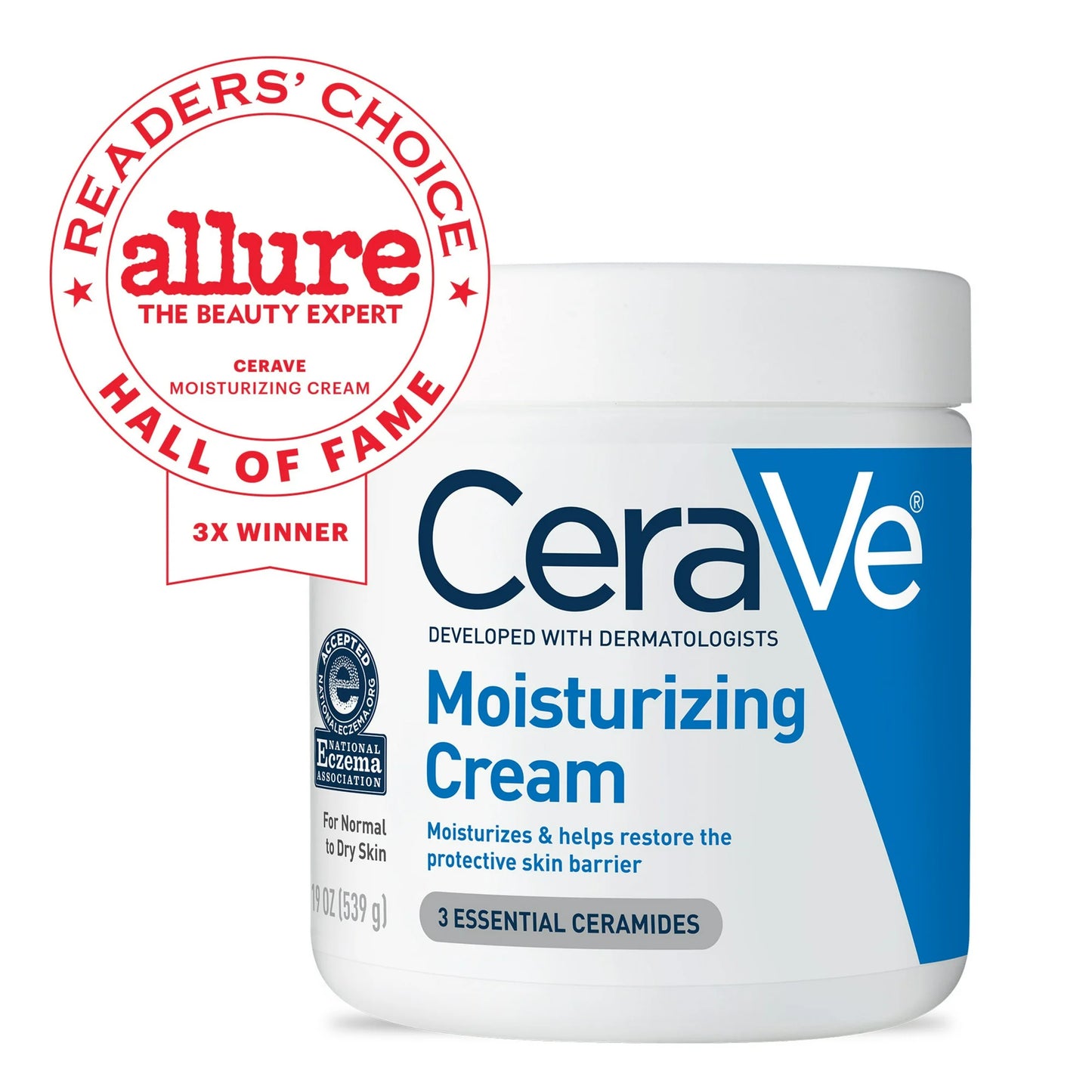 CeraVe Moisturizing Cream, Face Moisturizer & Body Lotion for Normal to Very Dry Skin, 12 oz