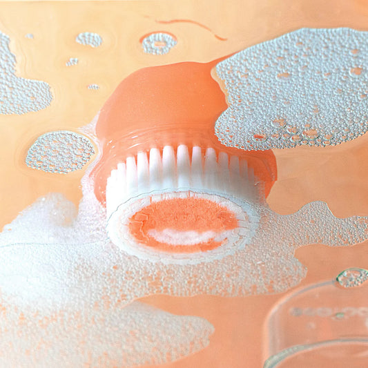 EcoTools Mini Facial Cleansing Brush, Infused with Citrus, Boosts Collagen, Safe for Sensitive Skin, Exfoliates & Clean Pores, Travel Sized, Ecofriendly, Vegan & Cruelty-Free, ( One of Pack )