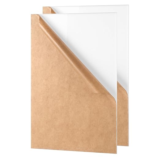 White Acrylic Sheet 18" x 24" x 1/8" Thick (3mm) Cast Plexiglass Panel Plastic Board for Craft Project, Laser Cutting, Engraving, Sign, Pack of 2