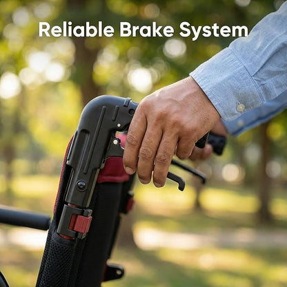 Lightweight Wheelchair for Adults, Transport Wheelchair Foldable Chair, Portable Ultra Light(Weighs Only 20.5 lbs) for Seniors, Elderly and Disabled