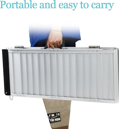 5FT Wheelchair Ramp Non-Slip Portable Aluminum Alloy Ramp,Thresholds Ramp,Suitable for Stairs Steps Home Pets Doorways