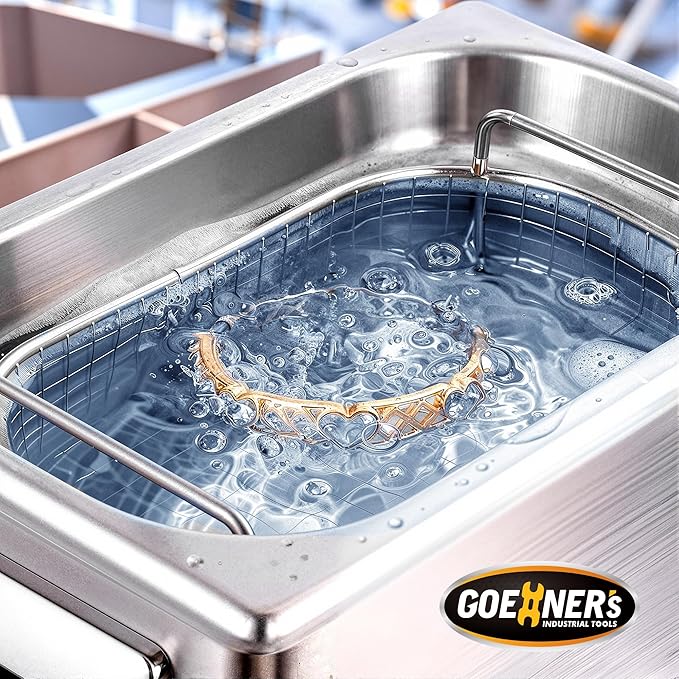 Upgrade Ultrasonic Cleaner 3L, 120W Ultrasonic Cleaner Machine with 3 Custom Memories, Digital Timer & Heater, Cleaning Basket, 40kHz Stainless Steel Heated Cleaning Machine for Jewelry, Dentures