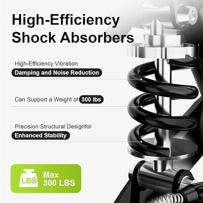 Deluxe Medical Scooter Double Handbrake, All Terrain Steerable Knee Scooter Crutch Alternative, for Adults Injured Ankle & Foot Recovery in Blacks