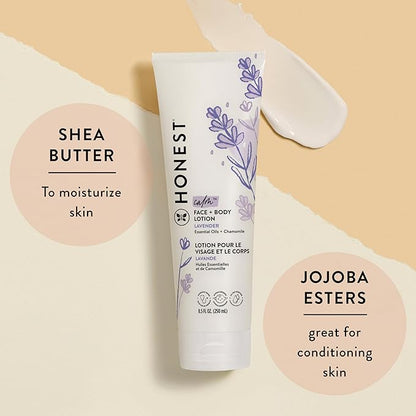 Click to see full view The Honest Company 2-in-1 Cleansing Shampoo and Body Wash Face Lotion Bundle, Gentle for Baby, Naturally Derived, Lavender Calm, 18.5 fl oz